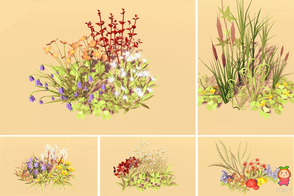 Low Poly Trees Pack - Flowers2 1.0