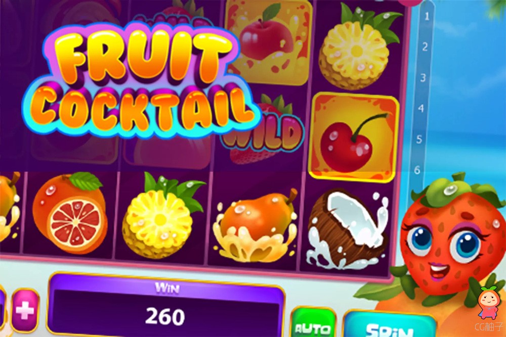 Fruit cocktail slot game assets 1.0