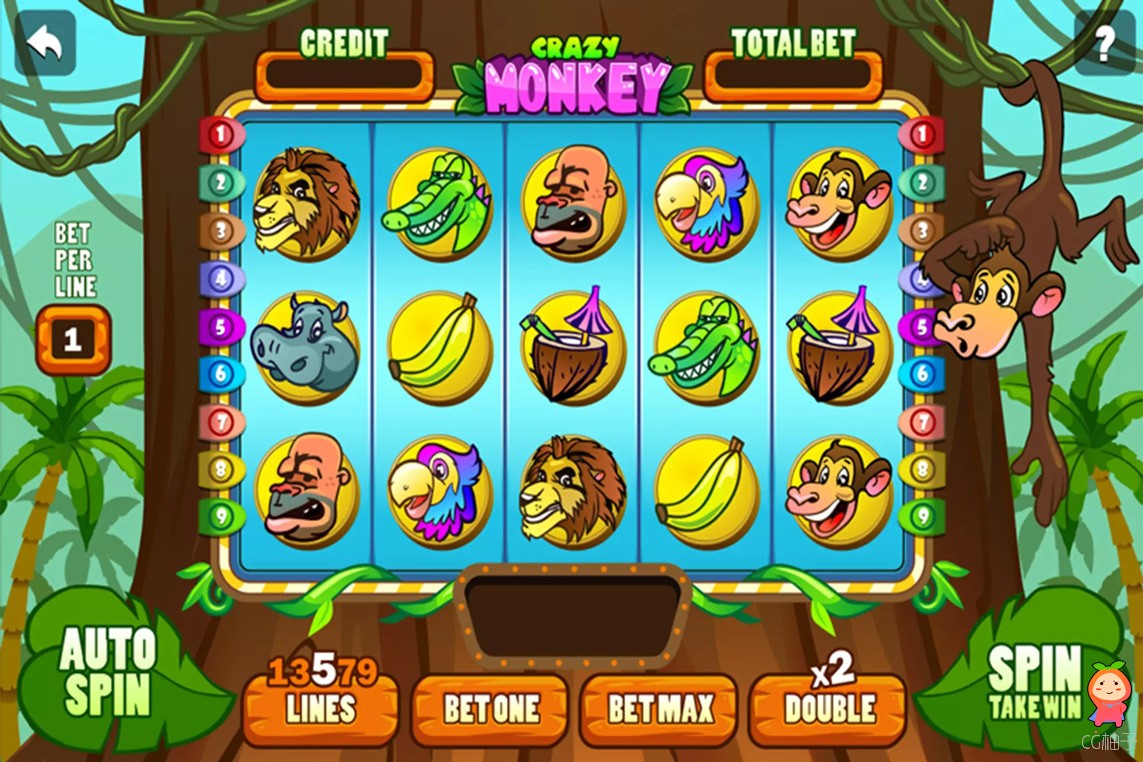 Crazy monkey slot game assets 1.0