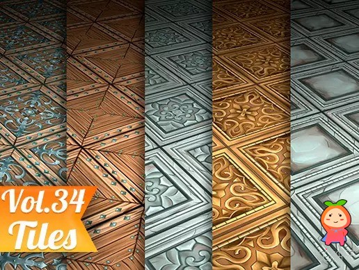 Texture Set Vol.34 Hand Painted Tiles 1.3