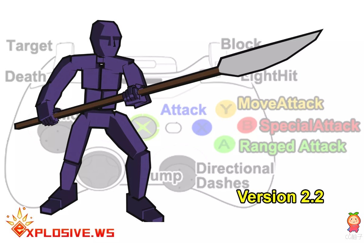 Spearman Warrior Mecanim Animation Pack 2.2