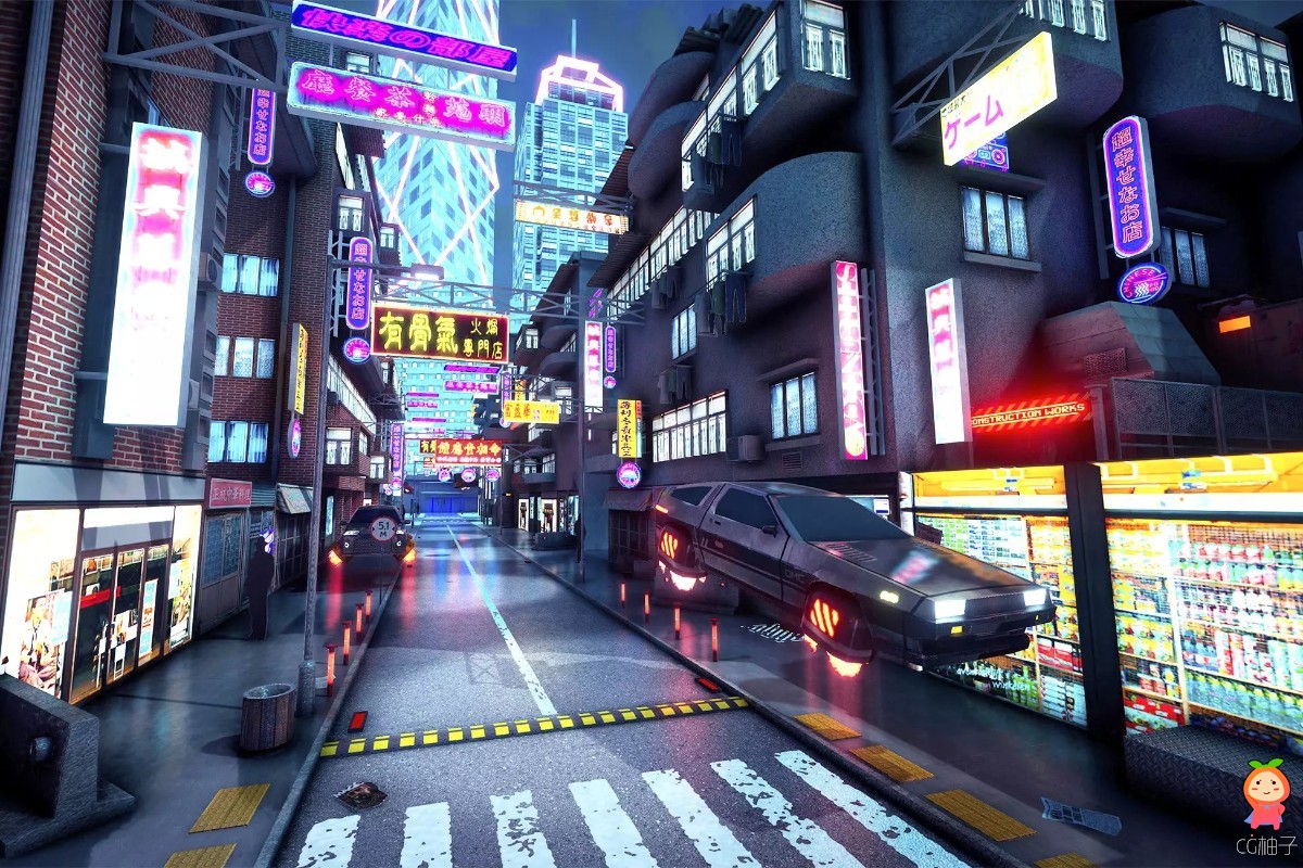 CyberPunk City. VR and Mobile 3.0
