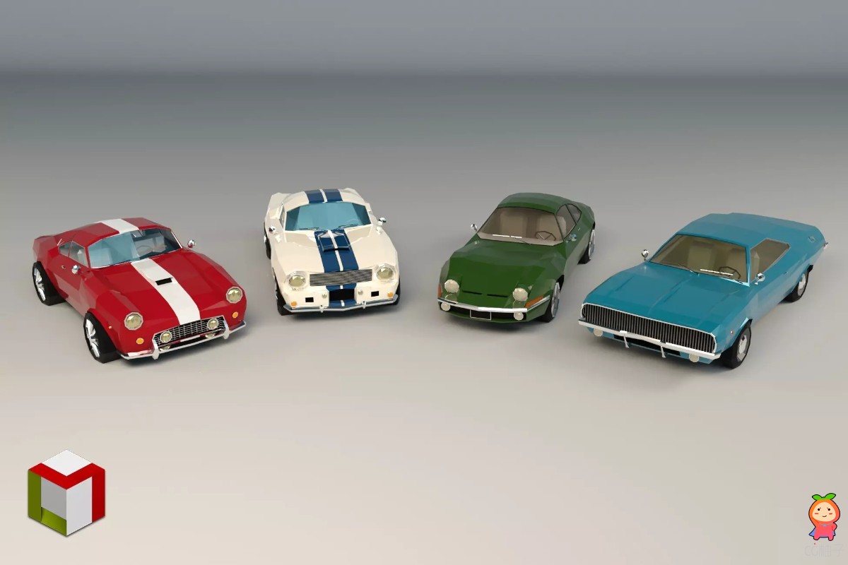 Low Poly Muscle Car Pack 1.1