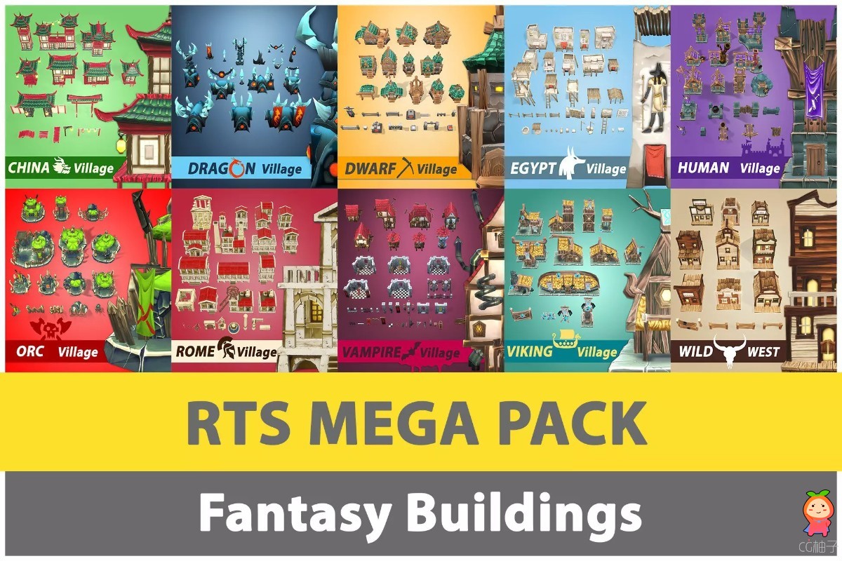 RTS Mega Pack Fantasy Buildings 